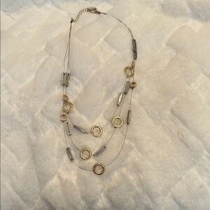 Elegant 1946 Gold and Silver Layered Necklace